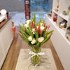 tulip vase arrangement