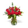 1 dozen red roses arrangement