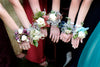 prom corsage white creamy color